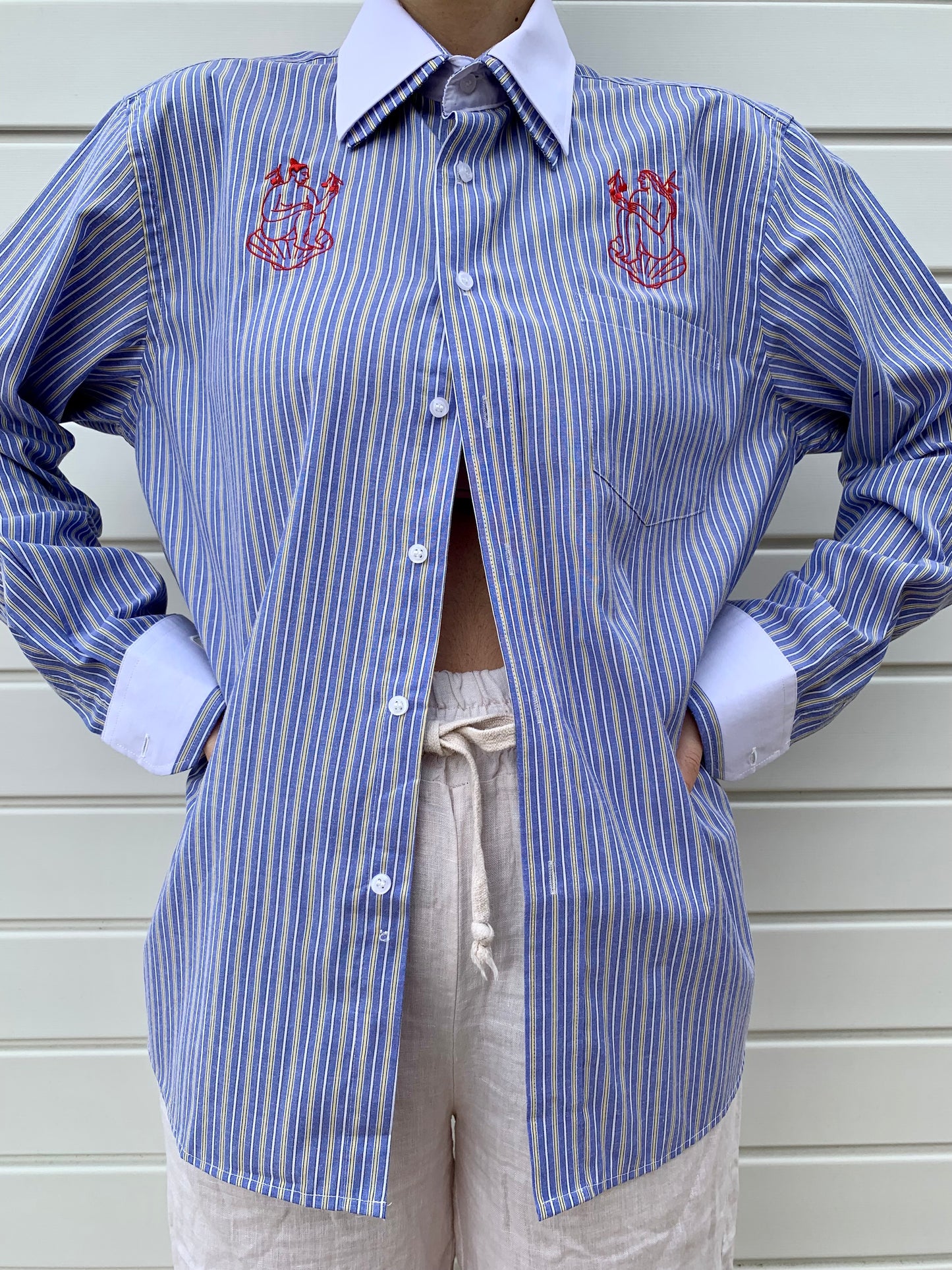 Venere | Oversized striped cotton Shirt