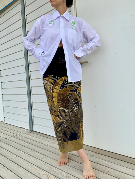 Alo | Oversized white cotton Shirt