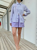 Act for love | Oversized striped cotton Shirt