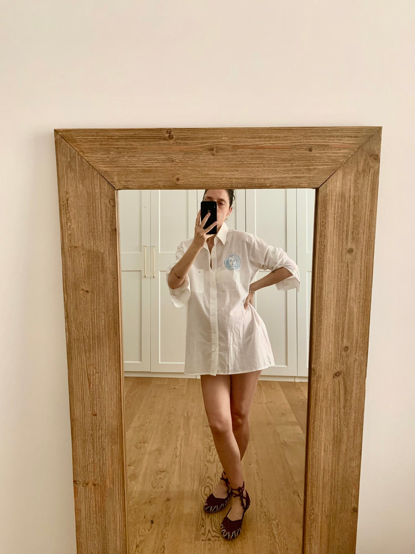 Medusa | Oversize white cotton Shirt