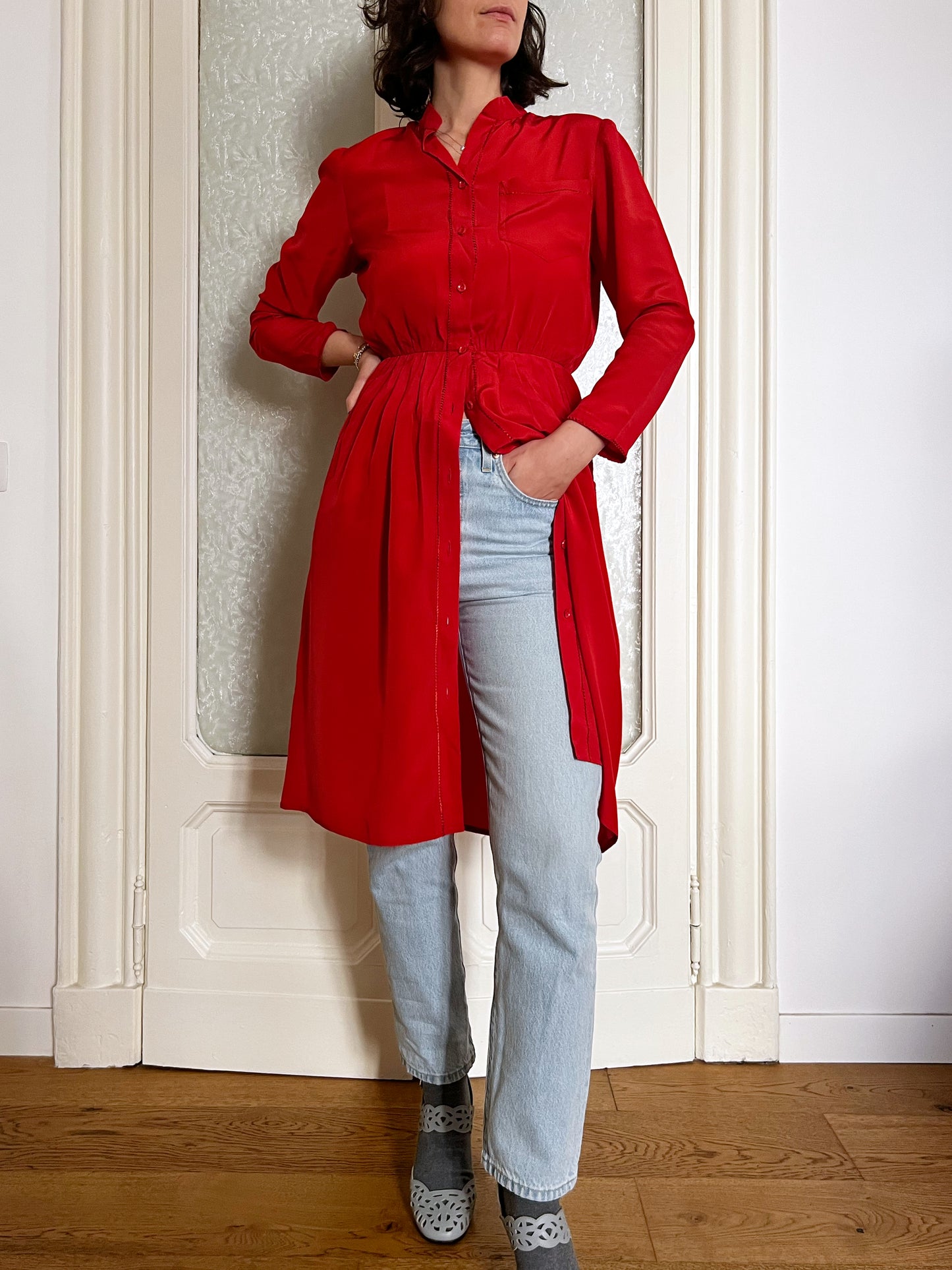 Abito chemisier in seta