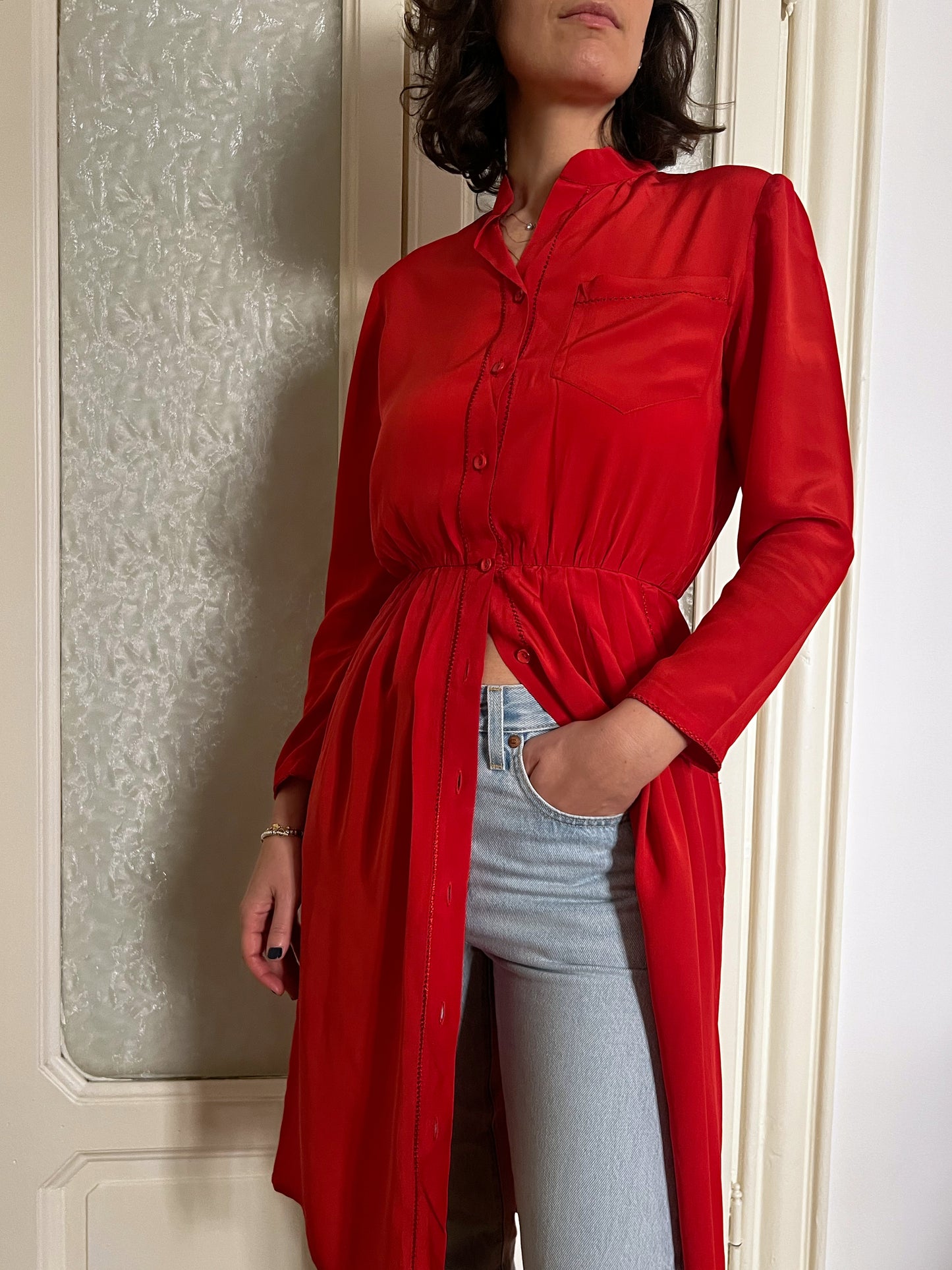 Abito chemisier in seta