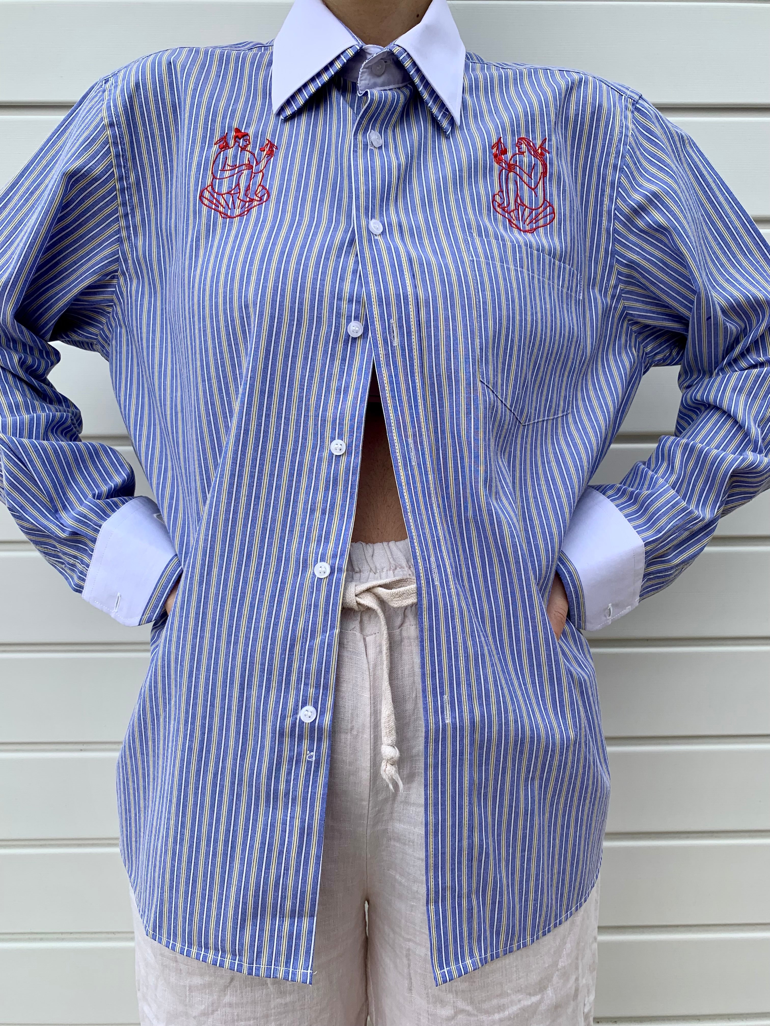 Venere | Oversized striped cotton Shirt