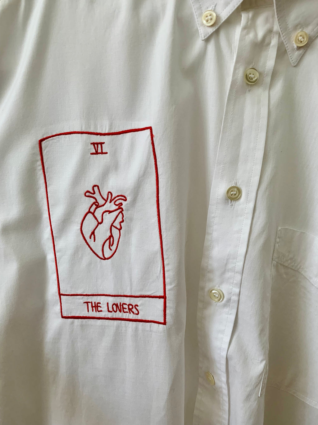 Lover Tarot | Oversize white cotton Shirt