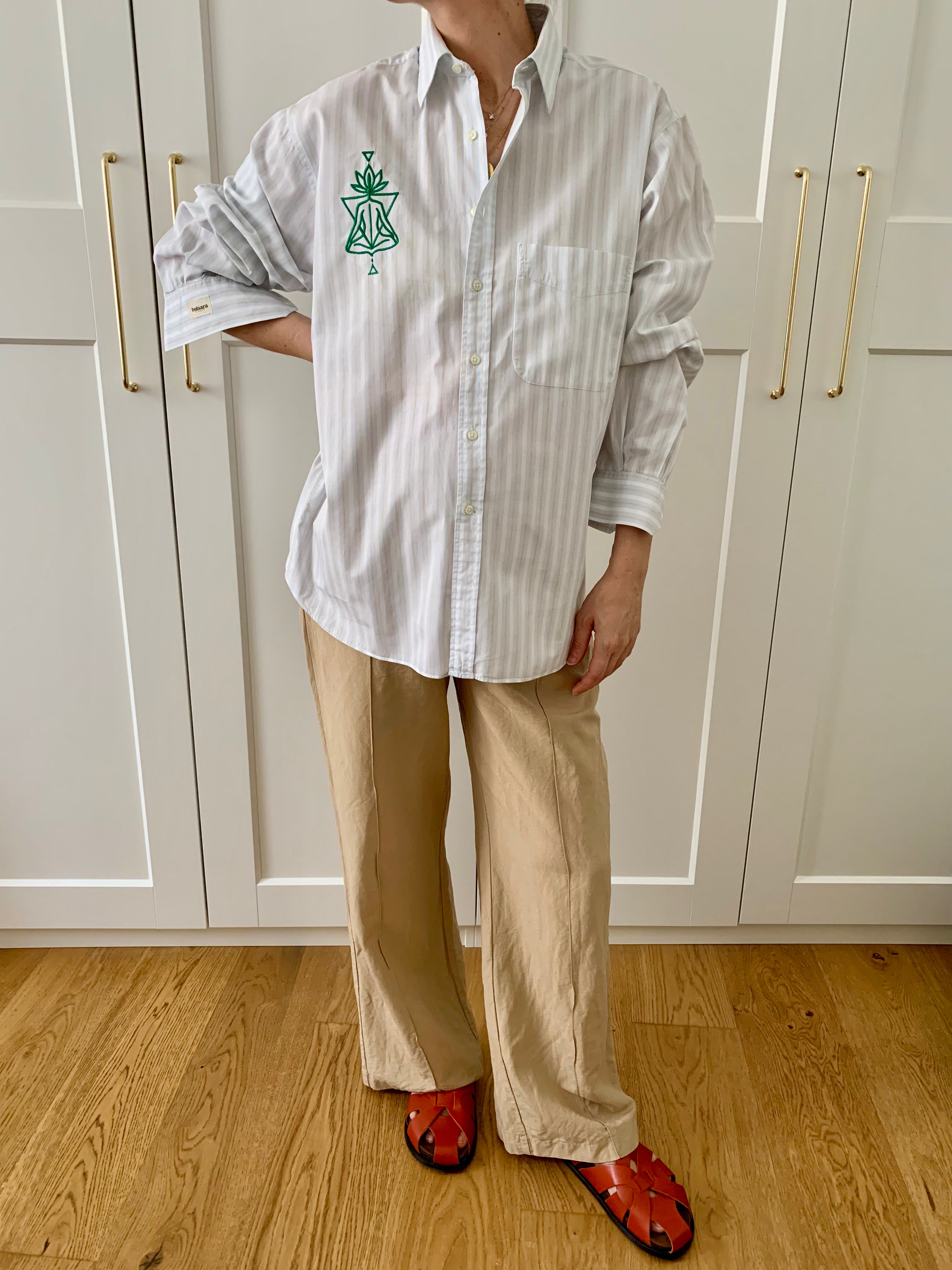 Lotus | Oversize striped cotton Shirt