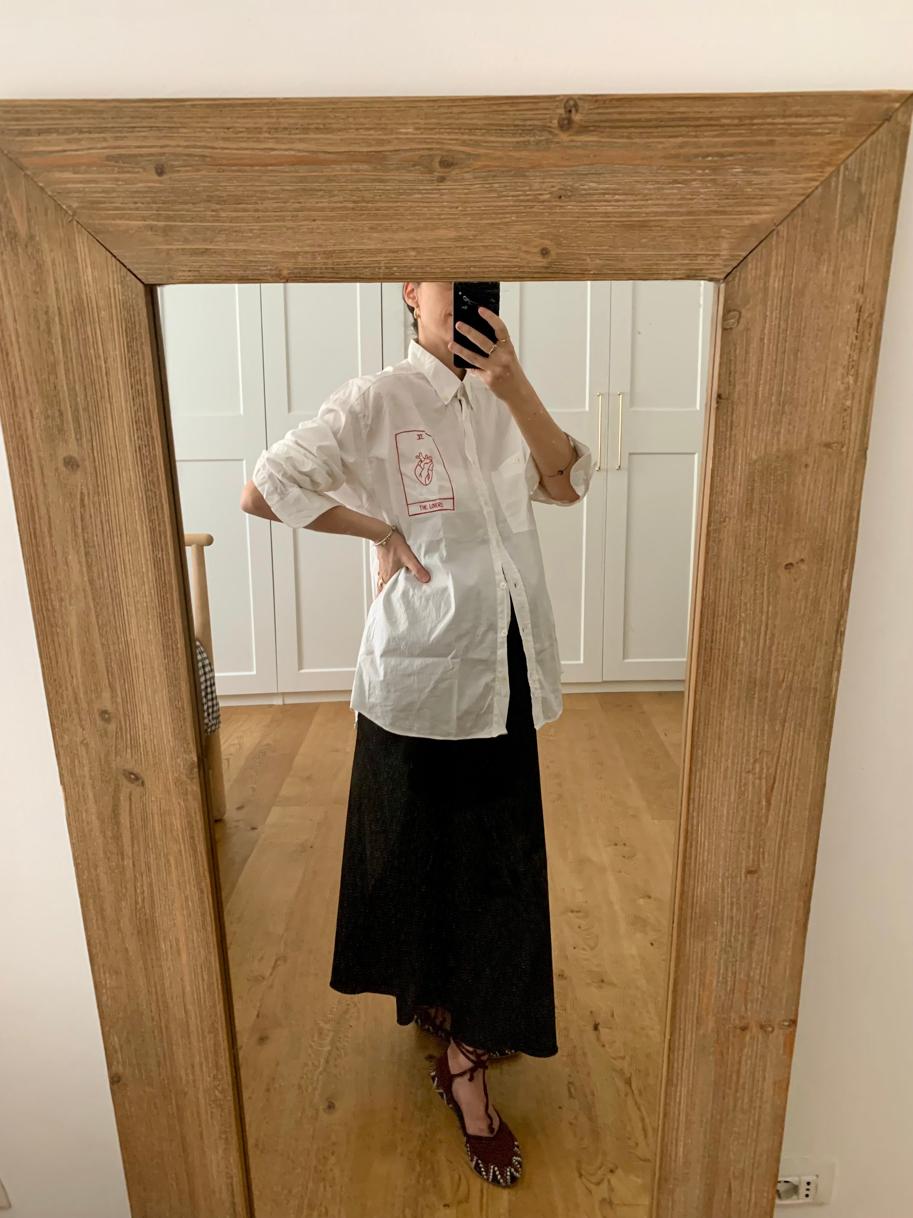 Lover Tarot | Oversize white cotton Shirt