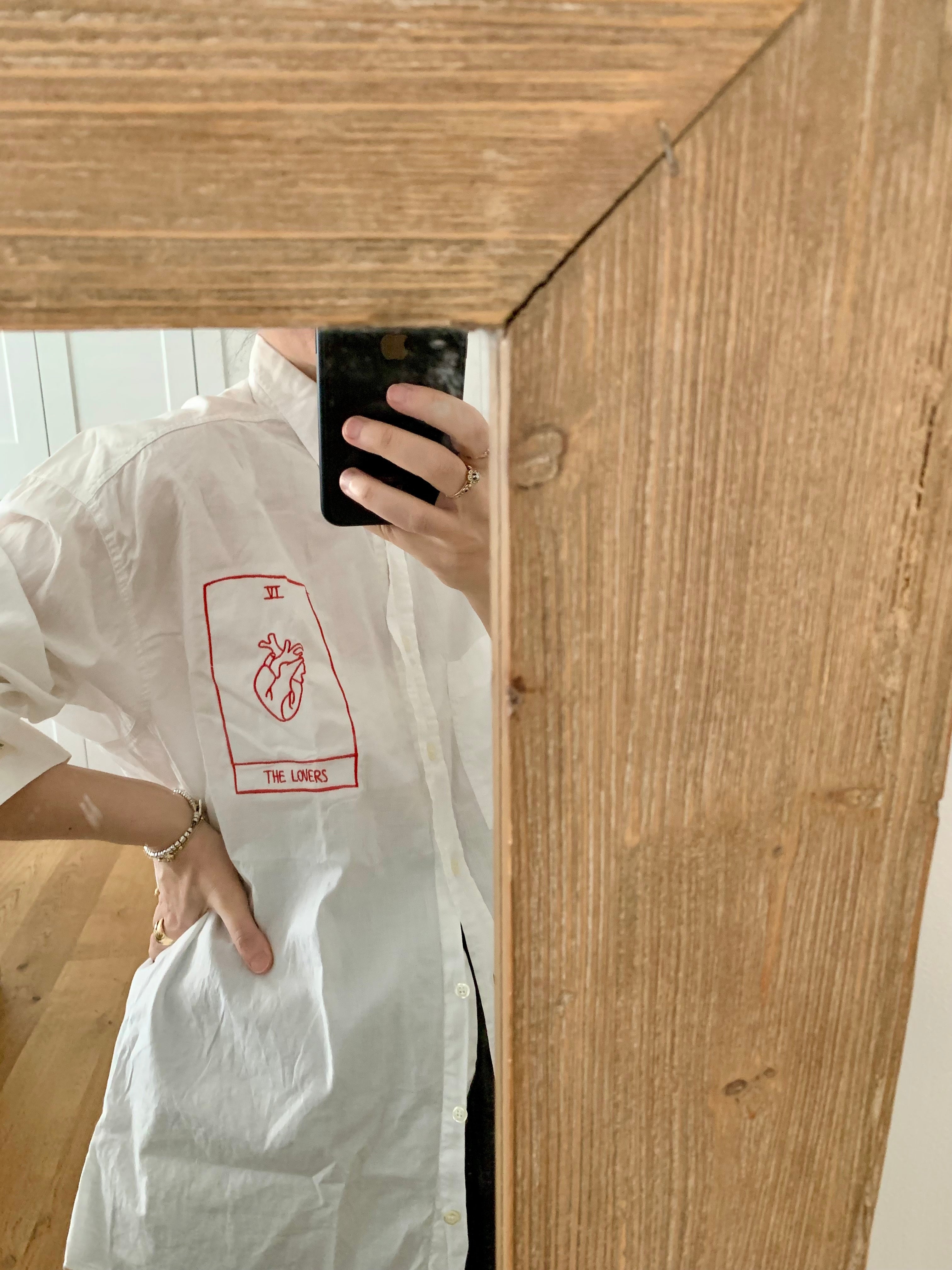 Lover Tarot | Oversize white cotton Shirt
