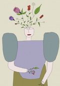 ART PRINT - LADY FLOWER